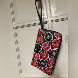 Vera Bradley Cherry Blossoms Zip Around Wallet/Wristlet